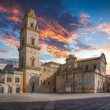 Duomo di Lecce al tramonto