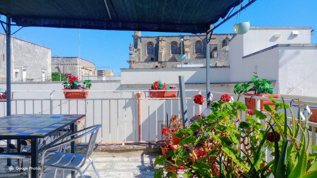 Terrazza con vista sulla chiesa madre di Spongano